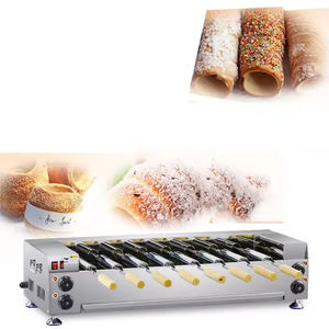 Donut Ice-Cream Cone Maker Hungría Trdelnik Chimney Bread Roll 110V Electric/Gas Chimney Cake Kurtos Kalacs Machine - Product Image 1