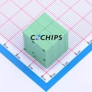 JL105R-50003G01 Screw Terminal Block Bent Lead Through Hole,P=5mm Connector 1x3P 5mm Green Right Angle Insert - Product Image 2
