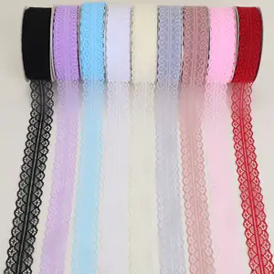 3厘米弹力缎子多色蕾丝装饰服装Diy服装缝纫边缘和手工装饰蕾丝丝带