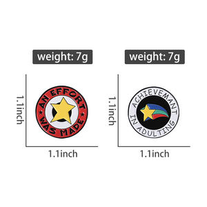 Sebuah usaha dibuat Pin Enamel bintang pelangi bros medali lucu pencapaian lencana hadiah perhiasan untuk teman-teman grosir - Product Image 6