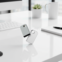 Clé USB 2.0 en métal argenté et plastique, capacité de 128 Mo à 64 Go, garantie de 2 ans, vitesse de 4 à 13 Mo/s, sans cryptage, logo personnalisé