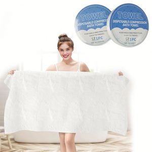 Grande serviette de bain jetable de voyage en tissu non tissé écologique compressée - Product Image 4