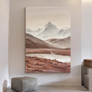 Hand Painted Oil Painting Abstract Landscape Large Size Modern Minimalist Style Wall <b>Art</b> For Living Room Entryway Decor - Product Image 4
