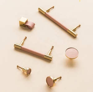 مقبض جلدي نحاسي للخزانة والأدراج، رائج البيع - Product Image 3
