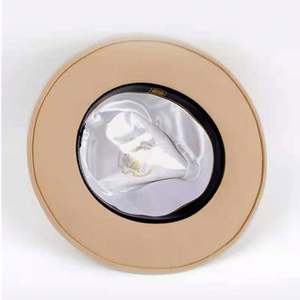 Sombrero Fedora de Lana Unisex H628B con Cinta y Pluma, Gorra Jazz de Ala Ancha para Iglesia y Exteriores, Talla Adulto, Sombrero Homburg de Lana - Product Image 2