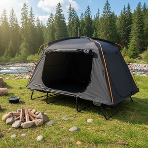 <span class=keywords><strong>Tente</strong></span> de <span class=keywords><strong>camping</strong></span> <span class=keywords><strong>surélevée</strong></span> à double couche, design surélevé au sol, imperméable, coupe-vent, pour une utilisation à la plage, confort et sécurité améliorés - Product Image 2