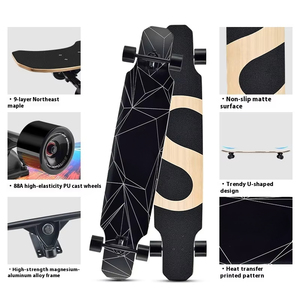 <span class=keywords><strong>Longboard</strong></span> <span class=keywords><strong>Freeride</strong></span> de 120cm para adultos, niños, baile, crucero, cubierta de arce de 7 capas, <span class=keywords><strong>ruedas</strong></span> blandas, precisión Brgs, peso probado ASTM, 250kg - Product Image 3