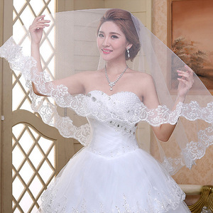 S5646F <b>Drop</b> Shipping New Custom High Quality Bridal Shoulder Flower Women Gowns Wedding Dresses - Product Image 2