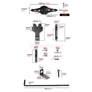 2 Pair of 8'' Wood Gate <strong>Hinges</strong>, Latch, <strong>Handle</strong> <strong>and</strong> 24'' Drop Rod - Double Fence Gate Hardware Kit - Product Image 4