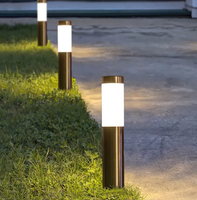 H800mm Jardin LED Pilier Borne Lumineuse Avec 15W E27 Base Maïs Ampoule Extérieur Pelouse Paysage Éclairage Projecteur Voie Cour Lampe