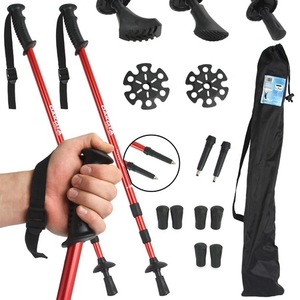Bâton de marche antichoc rétractable, bâton de randonnée portable, canne de randonnée adaptée au camping en plein air, à la montagne, logo personnalisé - Product Image 2