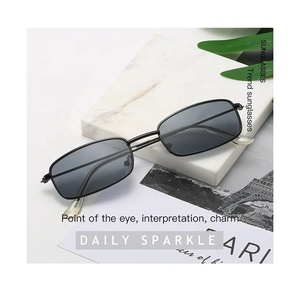 Montature in metallo sfumature retrò 2025 nuovi arrivi alla moda piccole cornici rettangolari occhiali <span class=keywords><strong>da</strong></span> <span class=keywords><strong>sole</strong></span> oceano Slice occhiali <span class=keywords><strong>da</strong></span> <span class=keywords><strong>sole</strong></span> - Product Image 2