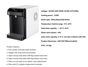 เครื่องทำน้ำเย็น/โซดา/กรองเครื่องทำน้ำเย็นแบบตั้งโต๊ะทำจาก CO2โซดาประกาย - Product Image 5