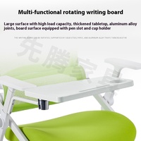 Chaise de formation pliante en métal haut de gamme tableau d'écriture chaise de conférence de négociation Table d'école Simple