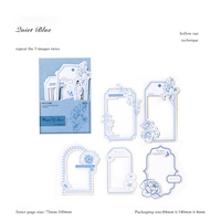 Nouvelles décorations adhésives ajourées - Série de collages encadrés - Matériaux de base pour scrapbooking DIY - Décorations autocollantes