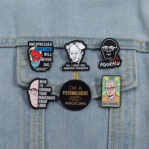 Groothandel Brief Inspirerend Zeggende Motiverende Zin Metal Celebrity Badges Broches Positieve Motivatie Emaille Reversspeldjes - Product Image 1