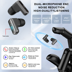 สมาร์ทวอทช์ T100 พร้อมหูฟัง TWS ในตัว หน้าจอ 1.85 นิ้ว 360*360 แสดงผล 60Hz รองรับการโทรผ่านบลูทูธ ตรวจวัดอัตราการเต้นของหัวใจ มาตรฐานกันน้ำ IP67 สำหรับเล่นกีฬา สีดำ - Product Image 2