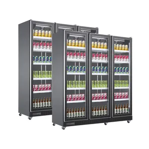 Bolandeng comercial área aberta exibição geladeira geladeira para supermercado frutas legumes exibição congelador