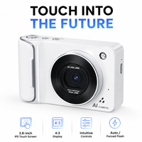 Cámara de 48mp con Certificación FCC, 64MP, Autoenfoque, Pantalla CMOS, Compacta y Ligera para Fotografía de Viajes, Eventos Familiares y Principiantes
