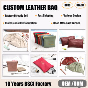 Bolsa de Cuero PU con Logotipo Personalizado, Bolsa de Cosméticos Impermeable con Cordón, Bolsa de Viaje para Artículos de Aseo, Bolsa de Cuero para Regalo - Product Image 6