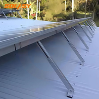 Supports de panneaux solaires en aluminium, angle réglable, pied avant, pied arrière, montage inclinable pour toit plat, système de montage solaire