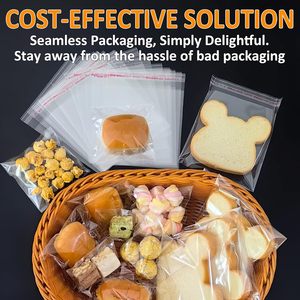 Sacs BOPP auto-scellants de qualité alimentaire, 100 pièces, 5x5 pouces, transparents, thermoscellables, refermables, pour emballer des cadeaux, des bonbons, des friandises - Product Image 6