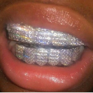 Fine Grillz Dentures Unisexe Plaqué Or Diamant Géométrique Style Hip Hop pour Fête - Product Image 4