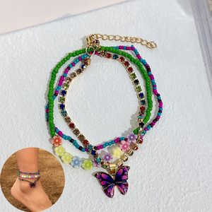 Ensemble de <span class=keywords><strong>cheville</strong></span> de style plage tissé à la main perlé <span class=keywords><strong>cheville</strong></span> fraise amour frange pendentif <span class=keywords><strong>cheville</strong></span> avec <span class=keywords><strong>papillon</strong></span> - Product Image 5