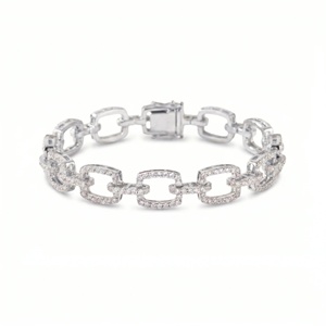 สร้อยข้อมือเพชรแบบโซ่ - ทอง 9k, 14k, 18k - Product Image 4