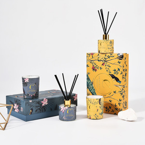 Coffret cadeau d'aromathérapie : bougie parfumée et diffuseur à bâtonnets pour la décoration de la maison, cadeau de bienvenue - Product Image 2
