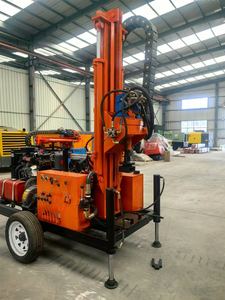 휴대용 휠 장착형 디젤 구동 드릴링 리그 펌프 엔진 간편한 운송 트레일러 380V/220V 모터 기어 박스 코어 최대. 200m - Product Image 3