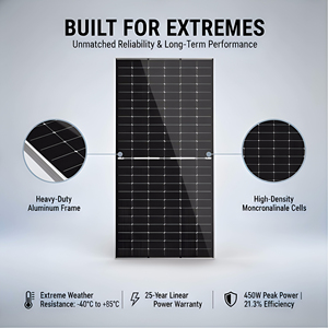 Ginza All Black Split IP65 CAN Hybrid <b>Grid</b> Solar Monocrystalline PV Module 10-20Kw for <b>Wall</b>-Mounted System High Quality - Product Image 4