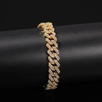 Modyle — Bracelet en alliage de Zinc et strass pour hommes, bijoux hip hop, 12mm, en forme de chaîne glacé, Miami, tendance, vente en gros