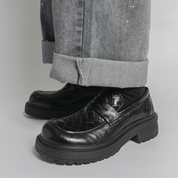 Mocassins rétro en cuir PU pour hommes – Chaussures habillées élégantes à enfiler pour le bureau, décontractées, formelles, mariage, soirée, événements sociaux et affaires
