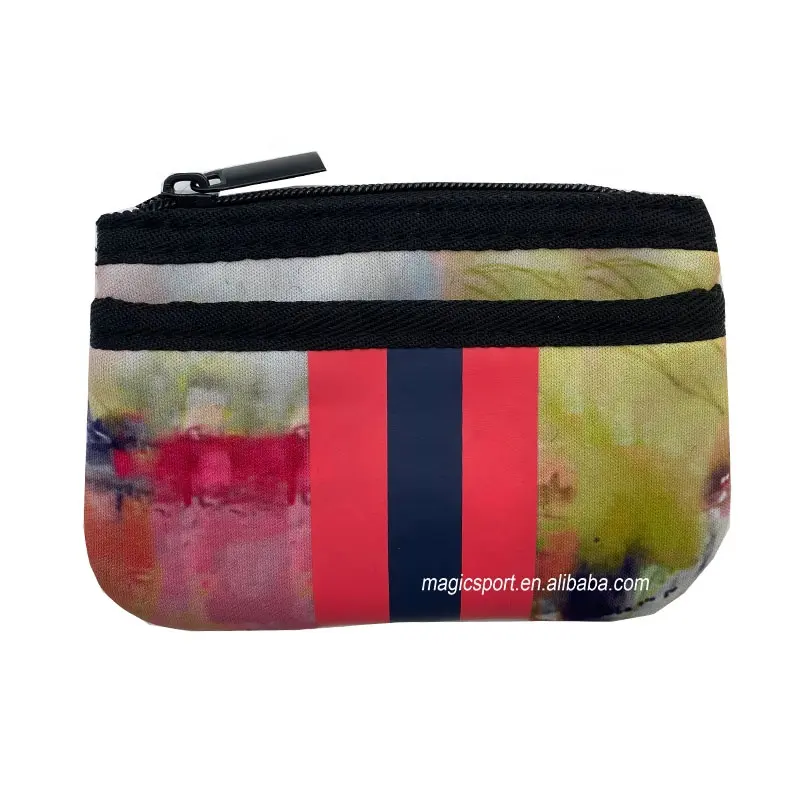 Personalize New York Mini Coin Purse Collection Card Holder Zip Neoprene Mix Coin Purse