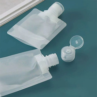 Sachets souples portables en gros de 30 ml, 50 ml, 100 ml avec bec verseur mat et couvercle à clapet, en LDPE, écologiques, pour cosmétiques liquides, idéaux pour les voyages