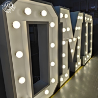Lettres lumineuses LED personnalisées de 4 pieds, chiffres lumineux, lettres 3D, grand panneau d'amour