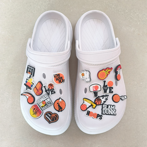 Breloques de Chaussures en PVC Noir et <span class=keywords><strong>Blanc</strong></span> en Gros pour Crocs, Breloques d'Alphabet pour Enfants, Accessoires de Chaussures en PVC pour Tige - Product Image 2