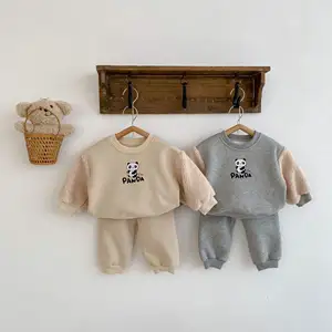 Winter Baby Clothes Suits New Arrive Kids Long Sleeve Sets High Quality Lovely Panda Print Children 2 Pieces Baby Clothes