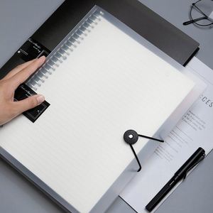 Classeur multifonctionnel A5/B5 à couverture rigide avec clip de rangement, pochette transparente en PP pour feuilles mobiles, produit de classement pour carnet à boucle - Product Image 1