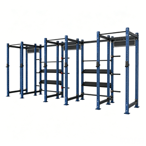 Rack de Potencia Comercial de Acero Inoxidable con Triple Estación, Diseño Modular para Almacenamiento, Ejercicio de Cuerpo Completo, Desarrollo Muscular y Crossfit al Aire Libre - Product Image 2
