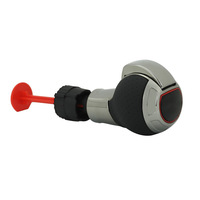Poignée de levier de vitesses pour voiture Volkswagen Audi, cuir perforé noir, logo GTI, ergonomique, pour transmission automatique