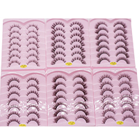 Bulu Mata Palsu Serat Sintetis 3D Grosir, Natural Wispy Full Strip Lashes untuk Salon dan Riasan Sehari-hari