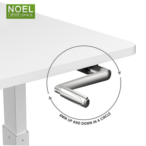 Bureau de travail moderne à commande manuelle, table de bureau réglable en hauteur, bureau pour ordinateur portable - Product Image 4