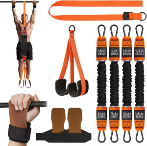 Kit de Bandas de Resistencia de Látex Multinivel RS 350LBS con Anclaje para Puerta, Estribos para Pies y Bandas de Asistencia para Levantamiento de Pesas de Alta Resistencia - Product Image 1