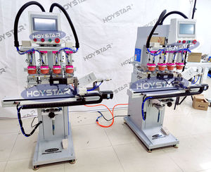 Máquina de impresión de almohadilla de 4 colores con servomotor para casco, contenedor de comida, fiambrera con cabezal de impresión independiente - Product Image 4