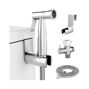 Kit rociador <span class=keywords><strong>de</strong></span> bidé <span class=keywords><strong>de</strong></span> fácil instalación con cabezales <span class=keywords><strong>de</strong></span> ducha para inodoro y pañal <span class=keywords><strong>de</strong></span> tela para uso en el baño - Product Image 1