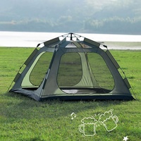 Tente de tourisme de montagne ultralégère, tente pop-up automatique à trois secondes d'entraînement tente familiale camping extérieur étanche pour les voyages