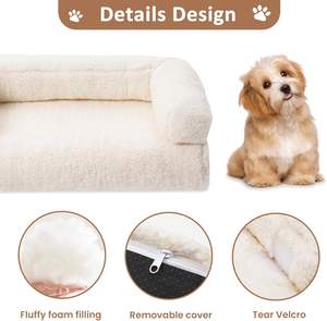 Plush Soft Warm Orthopedic Memory Foam <b>Dog</b> Cat Pet <b>Bed</b> Solid Pattern Removable Washable Customizable Design - Product Image 5