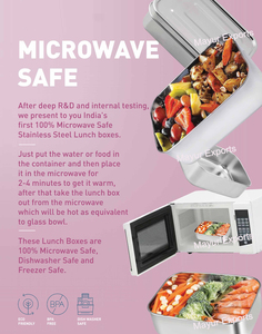 750ml Stainless Steel Tiffin <b>Box</b> Microwave Safe Leak Proof BPA Free Eco-Friendly <b>Stackable</b> Kitchen Food Storage <b>Lunch</b> <b>Box</b> - Product Image 6